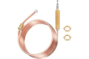 MECCANIXITY 47" Thermocouple 815 Degree Gas Fireplaces Thermocouple Replacement M8 for Gas Furnaces, Oven, Fryers, Boilers, W