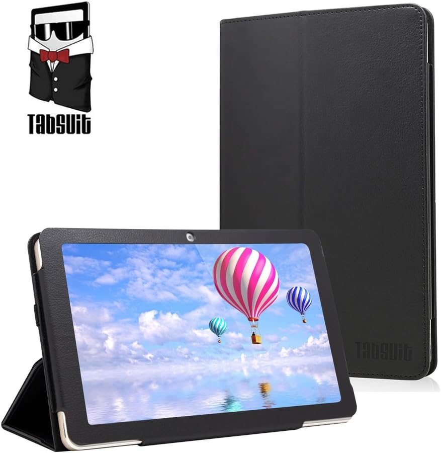 TabSuit® Black PU Leather Case Cover Stand for Dragon Touch M10X Tablet