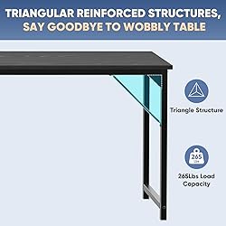 DUMOS 63 Inch Office Computer Desk Modern Simple
