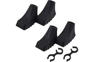 ABBIYYZ Trekking Pole Tips Set - Walking Stick Tips Hiking Pole Tips Rubber Tips Protector Snow and Mud Baskets- Walking Sticks Replacement Tip Protectors