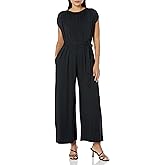 VELVET BY GRAHAM & SPENCER Womens Norah Sleeveless Tie Jumpsuit, Black