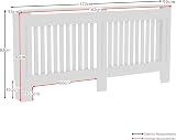 Vida Designs Chelsea Radiator Cover White Extra Large H82xW172xD19cm view 6