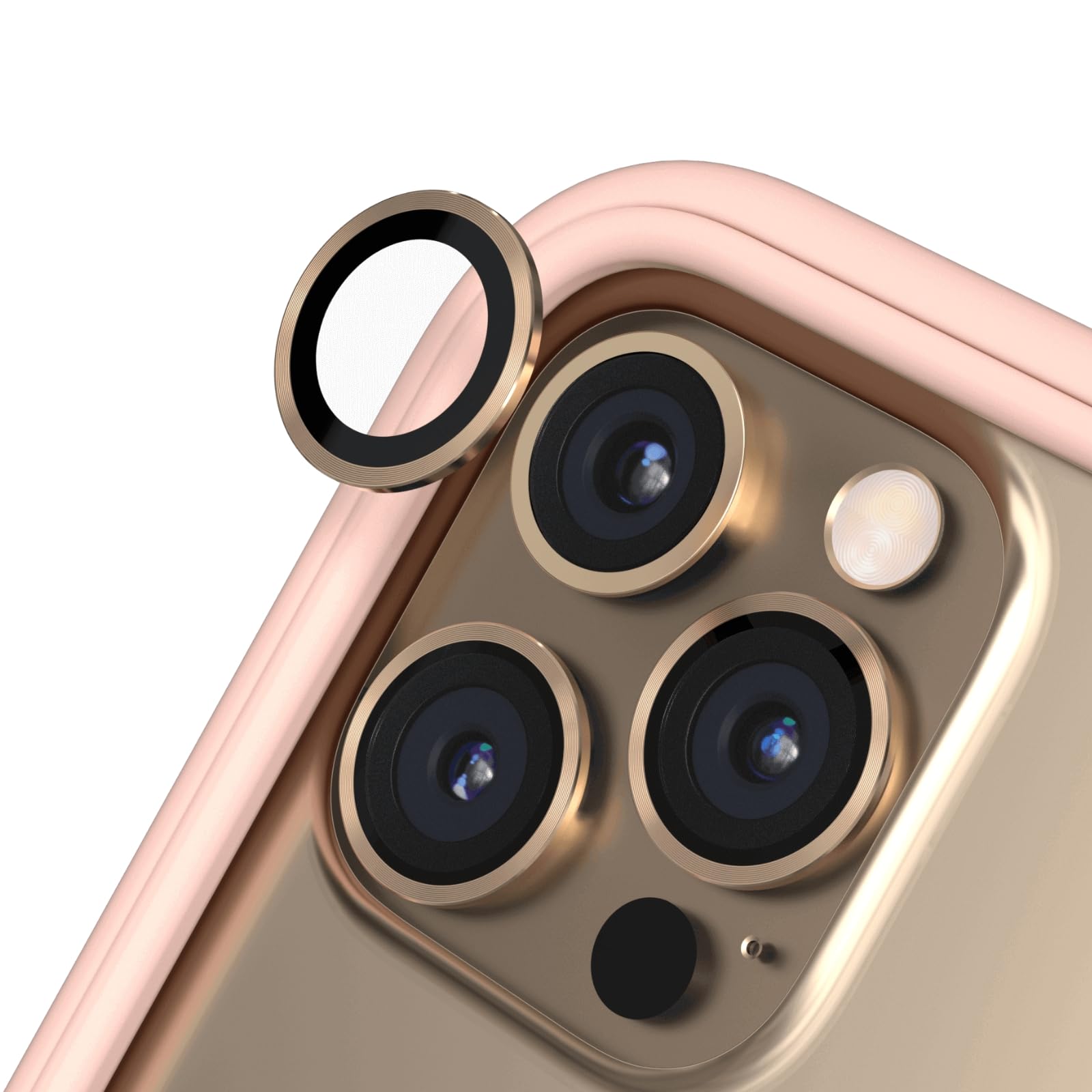 RHINOSHIELD 9H Tempered Glass Camera Lens Protectors Compatible with iPhone 12 Pro Max | Impact and Scratch Resistance, High Clarity, Explosion-Proof Protection, Anti-Fog Technology - Gold
