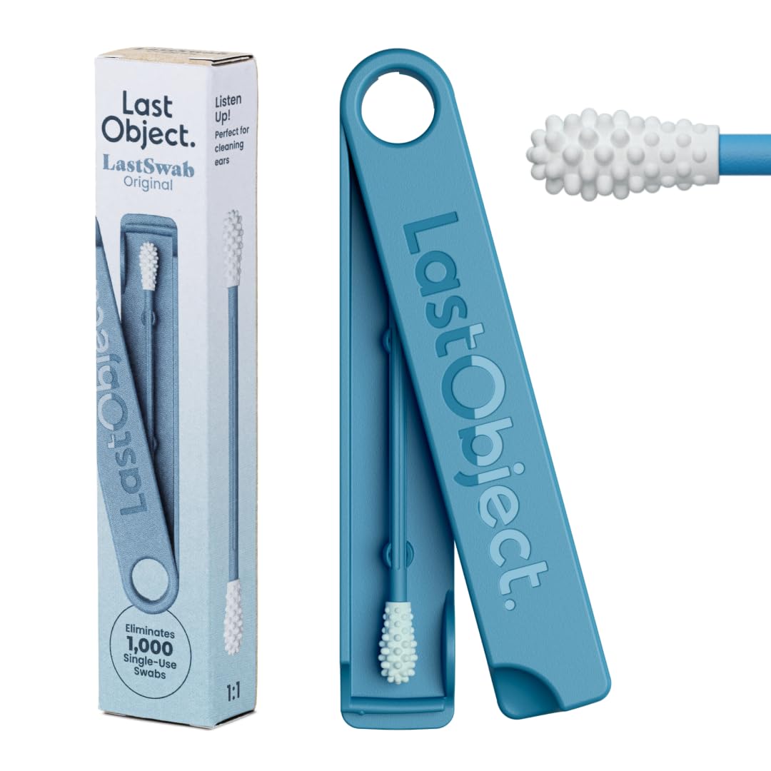 LastSwab® Reusable Buds Swabs for Ear Cleaning - The Sustainable and Sanitary Alternative to Single-Use Q Tips - Zero Waste and Easy to Clean - Comes with a Convenient Travel Case Holder