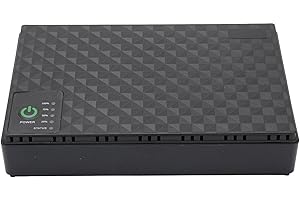 Jiawu UPS Battery Backup and Surges Protector, 18W Backup Battery Power Supply with LiFePO4 Batteries, USB POE Charger Port, 