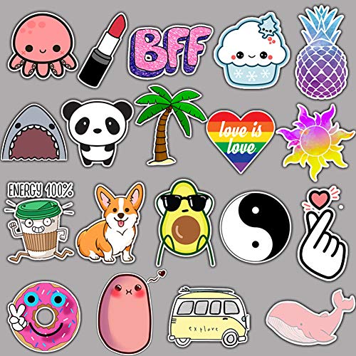 image for Feeke Cute Stickers Pack 50 Pcs Lovable Aesthetic Stickers Vinyl Decal