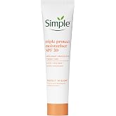 Simple Protect 'N' Glow SPF 30 For Glowing Skin Triple Protection Moisturiser Non-Chalky Vitamin C Face Cream 40 ml