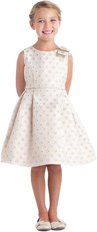 jacquard flower girl dress
