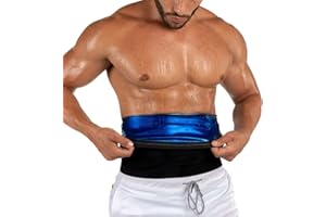 BODYSUNER Waist Trainer Trimmer Sweat Belt Band for Men Lower Belly Fat Sauna Slimming Belt Suit Workout
