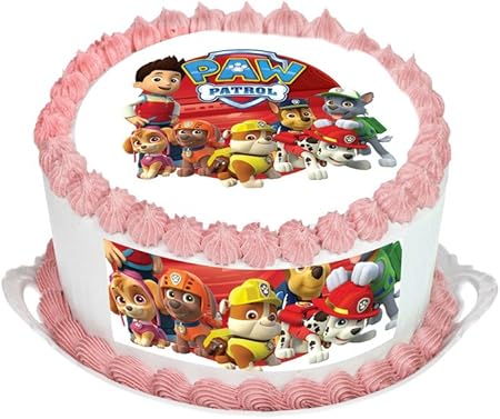 Paw Patrol 7 5 Inch Round Circular Edible Cake Topper Decoration