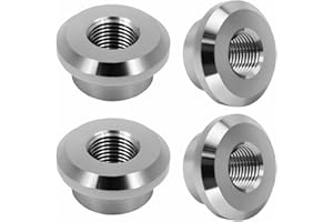 CNRAQR Aluminum 1/8" NPT Female Weld on Bung Weldable Fitting 4PCS
