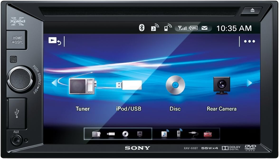 Sony XAV68BT WVGA 6.2-Inch Touch Screen Bluetooth DVD/CD/VCD Player (Discontinued by Manufacturer)