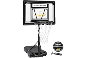 DEBERG Pool Basketball Hoop Set Portable Height-Adjustable Pool Basketball Net with Shatterproof Backboard and Stainless Stee