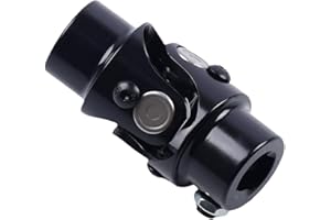 AUTOPTZXD Universal Steering Shaft U Joint Shaft 3/4”-36 Spline X 3/4" DD Black Working Angle 35°Degree Length 83mm (3-1/4") Single U Joint