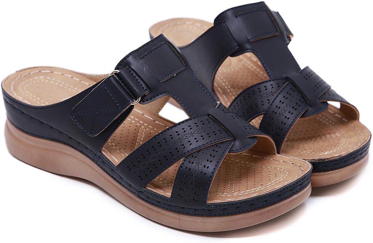 MVVJKE Women Premium Orthopedic Open Toe Sandals Vintage Anti-slip Breathable for Summer | US 