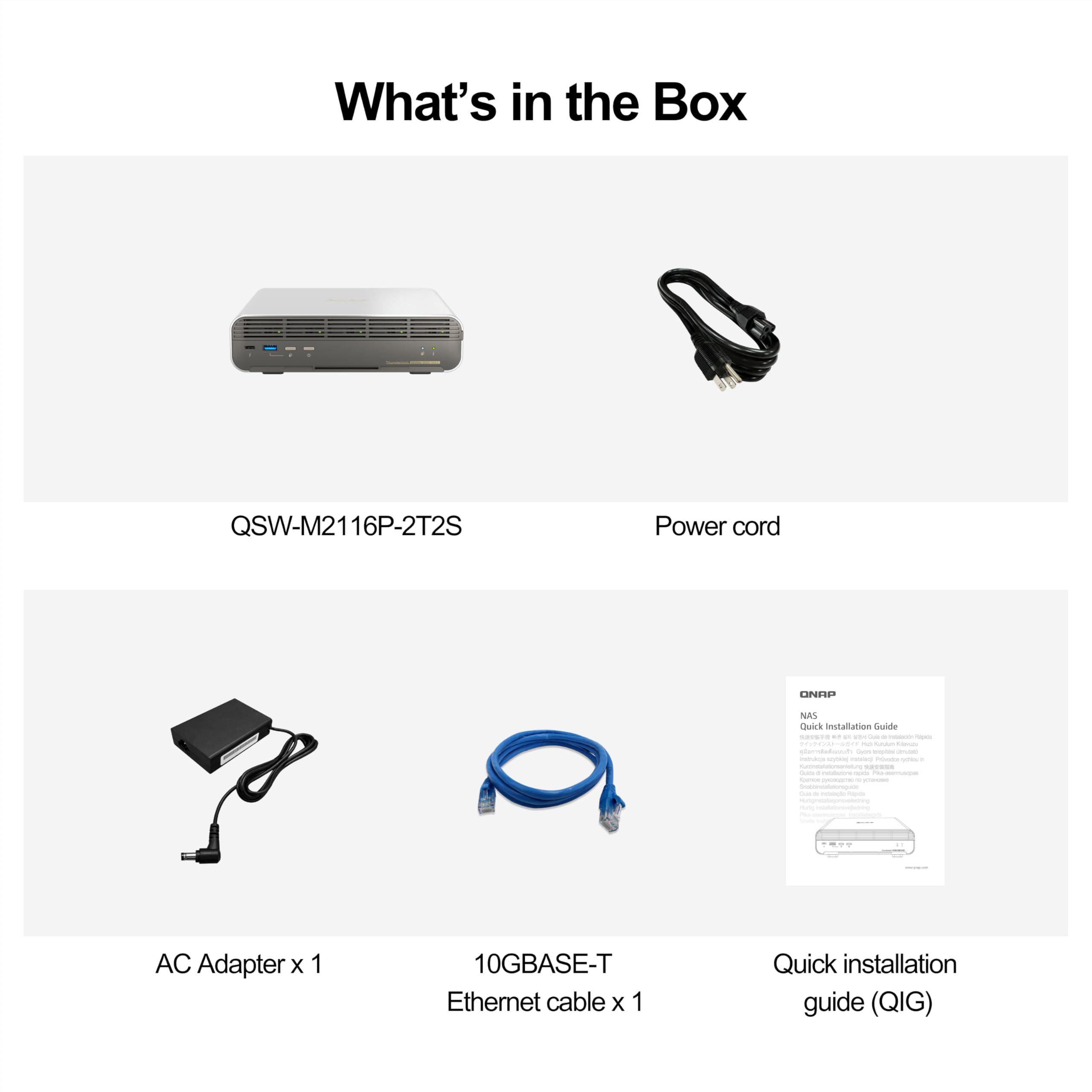 QNAP TBS-h574TX-i5-16G-US 5 Bay High-Performance E1.S All-Flash NASbook with Intel® Core™ Processor, Thunderbolt 4 and 10GbE (5G/2.5G/1G/100M/10M) Network Connectivity (Diskless)