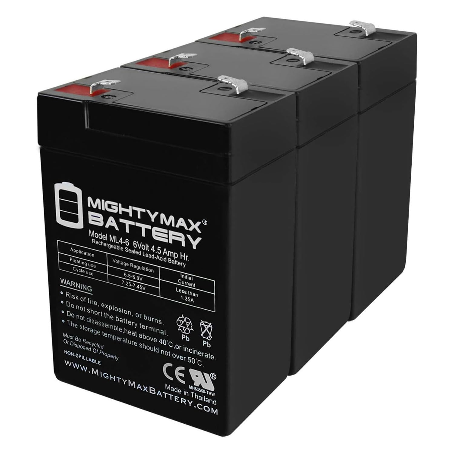 Mighty Max Battery 6V 4.5AH Battery for Black