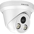 VIKYLIN 4K 8MP Full Color AI Turret IP PoE Camera,F1.0 Aperture 98ft Color Night Vision,Built-in Mic,Human/Vehicle Detection,2.8mm Lens,H.265,IP67 Security IP Camera