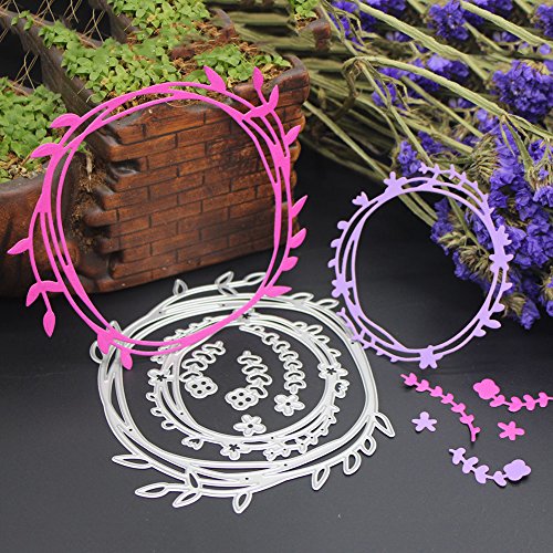 Whitelotous Flower Leaves Cutting Dies Handmade DIY Stencils Template Embossing for Card Scrapbooking Craft - Thumbnail 4