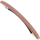 Camila Paris CP3253 French Hair Barrette Large Nude, Long Skinny Strong Hold Grip Hair Clips for Women, Thin Rubberized Automatic Clasp No Slip Durable Styling Girls Hair Accessories, Made in France