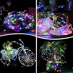 kemooie 2 Packs Solar Christmas Lights, 100 LED