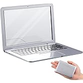 Jetec Mini Cat Laptop Toy Pocket Mirror Cat Laptop 3.7 x 2.5 Inch, Silver | Tiny Fake Computer Compact Mirror for Dollhouse Pet Travel Makeup Decoration