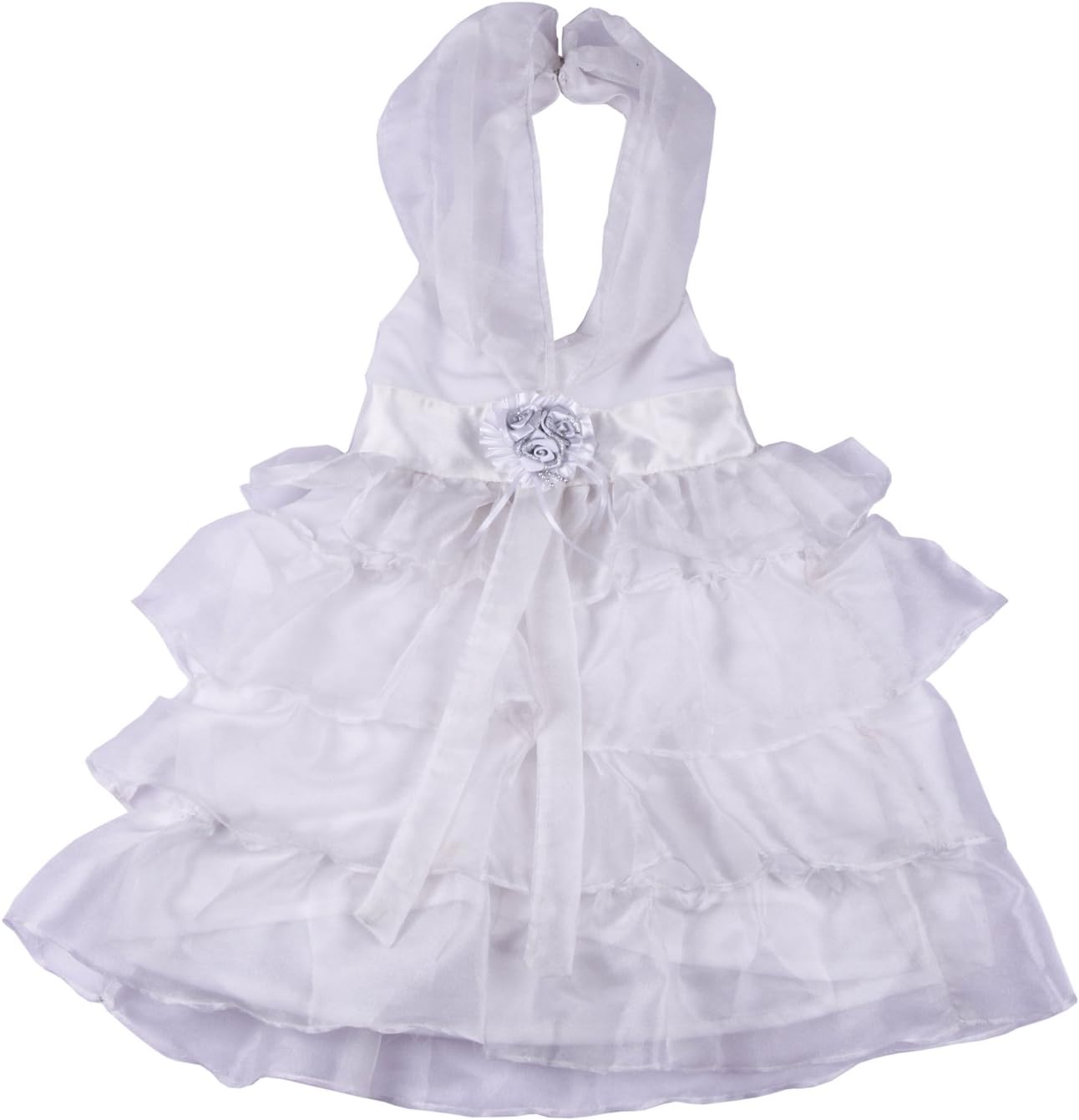Bubu Baby Girls White Halterneck Dress
