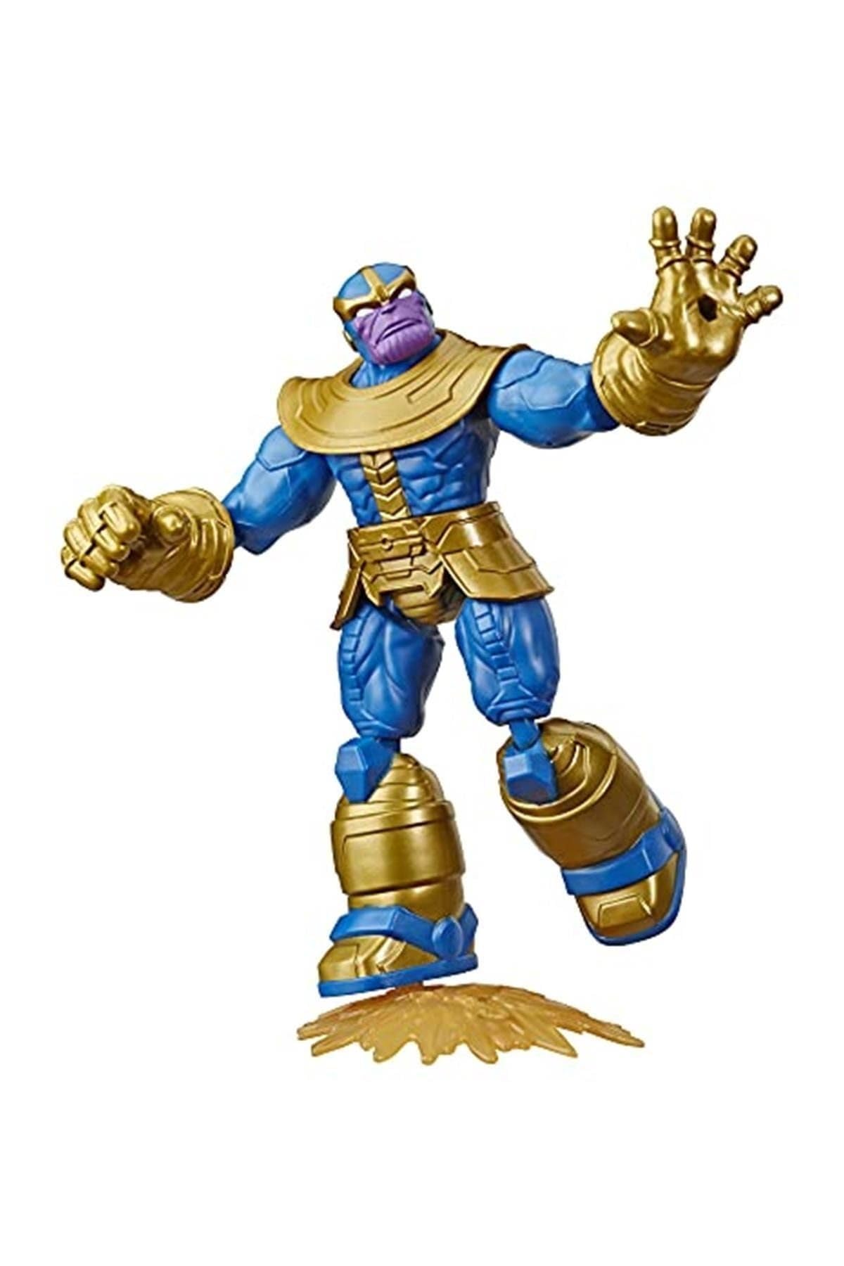 Marvel Avengers Bend And Flex Action Figure Toy, 15 cm Flexible Thanos Figure, Includes Blast Accessory, For Children Aged 6 and Up