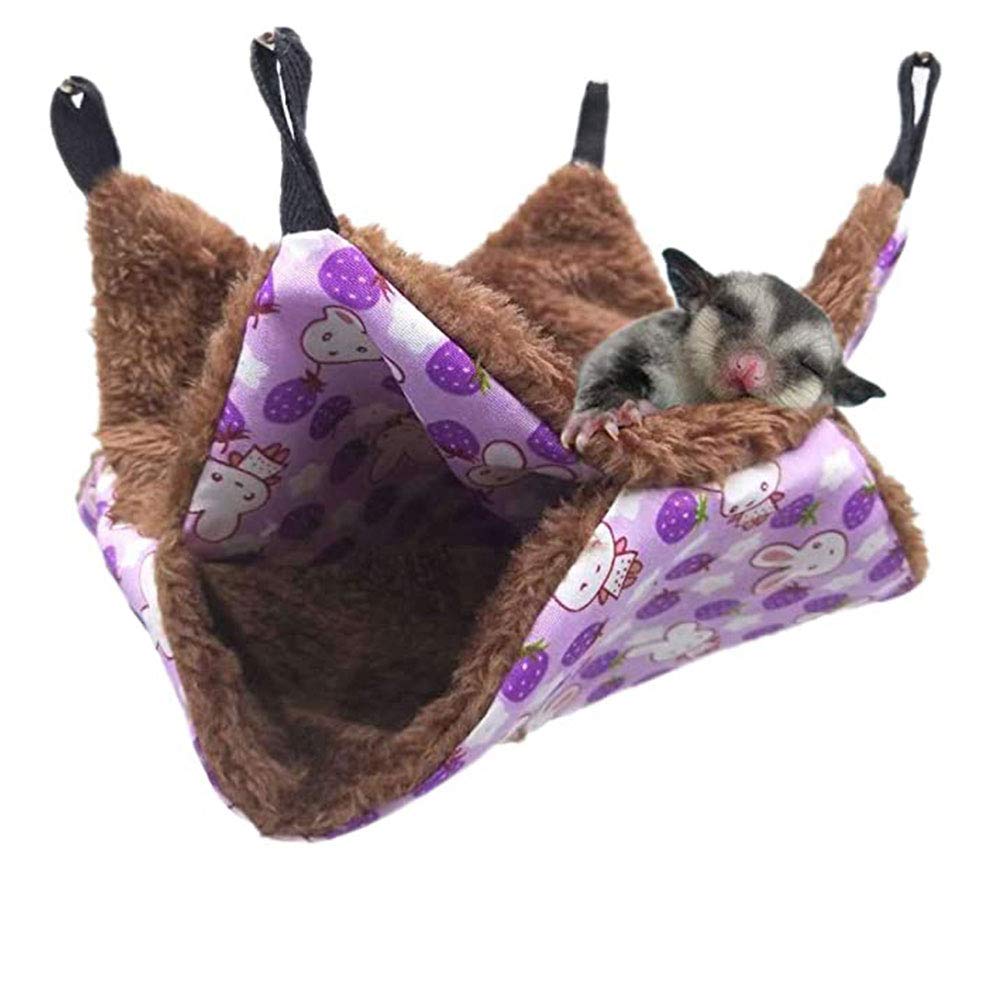 Oncpcare Pet Cage Hammock, Bunkbed Sugar Glider Hammock, Guinea Pig Cage Accessories Bedding, Warm Hammock for Small Animal Parrot Sugar Glider ferret Squirrel Hamster Rat Playing Sleeping