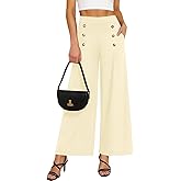 KUOTAI Womens Baggy Wide Leg Pants High Waisted Lounge Casual Loose Palazzo Trousers with Pockets
