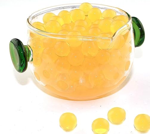 Amazon Co Jp ぷよぷよボール 水で膨らむビーズ カラフルジェリーボール 綺麗なボール 観葉植物 水耕栽培 培養土類 景品玩具 ガーデニング お祭り 縁日 お祝い 面白い 可愛い ギフト プレゼント1ボトル pcs 6色 黄色 おもちゃ