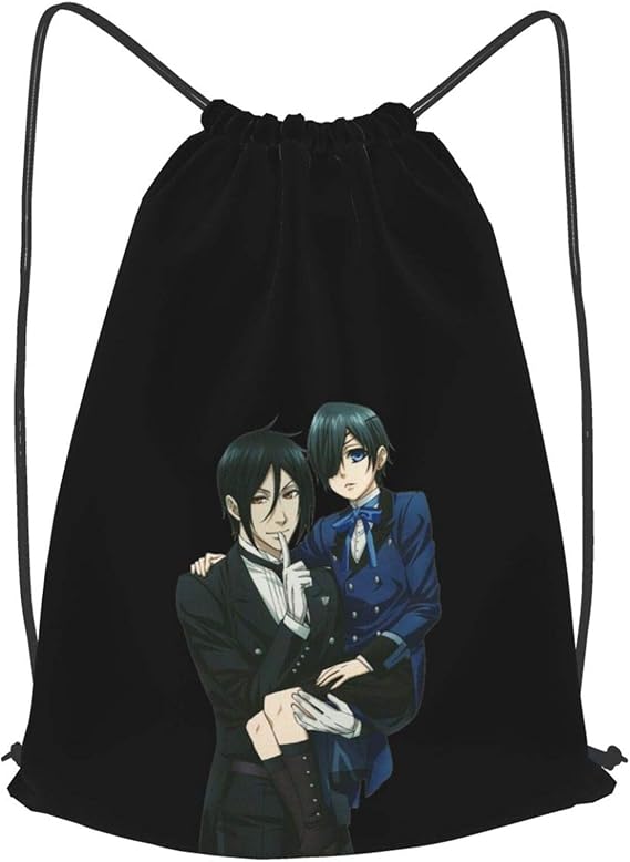 Amazon Co Jp 黒執事 セバスチャン 夏尔 スポーツバッグ ナップサック ジムサック プールバッグ おしゃれ Danesi 巾着袋 体操着入れ 軽量 防水 大容量 部活 遠足 アニメ キャラクター グッズ 服 ファッション小物