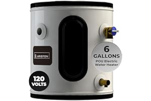Ariston Electric Water Heater – Compact Point of Use Tank for RV, Camper, Small Spaces, Plug-in Instant Heating Solution for Under Sink, Efficient Electric Tank for Bathroom, Shower – 6 Gallon, 120V