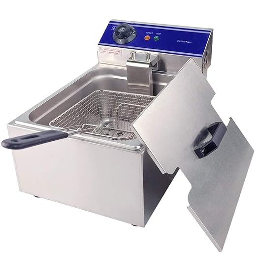 TAIMIKO Freidora Eléctrica 10L Comercial Acero Inoxidable 3000W ...