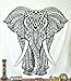 Jaipur Handloom Elephant Tapestry Hippie Tapestry Wall Hanging Hippy Tapestry Bohemian Bedding Bedspread Indian Dorm Decor Psychedelic Tapestry Bed Cover (Queen (84 X 85 inches approx), Black & White)