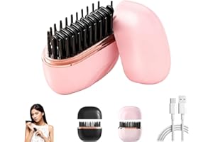Glambrush Mini Hair Straightener, Mini Straightener, 2-in-1 Cordless Hair Straightener Comb, 3-Speed Temperature Control, Ant