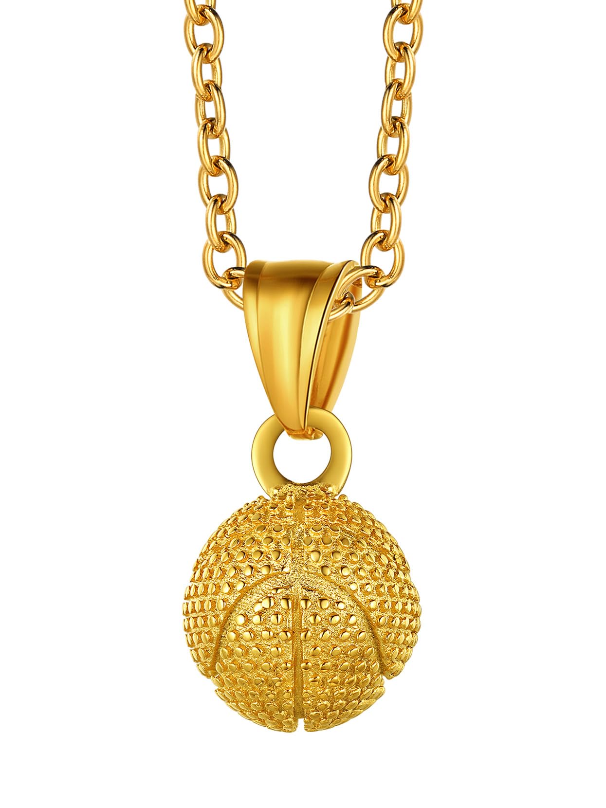 Richsteel Gold Necklace Basketball Pendant Mens Jewellery Friend Gifts Boys Chain For Men Necklaces — image 1