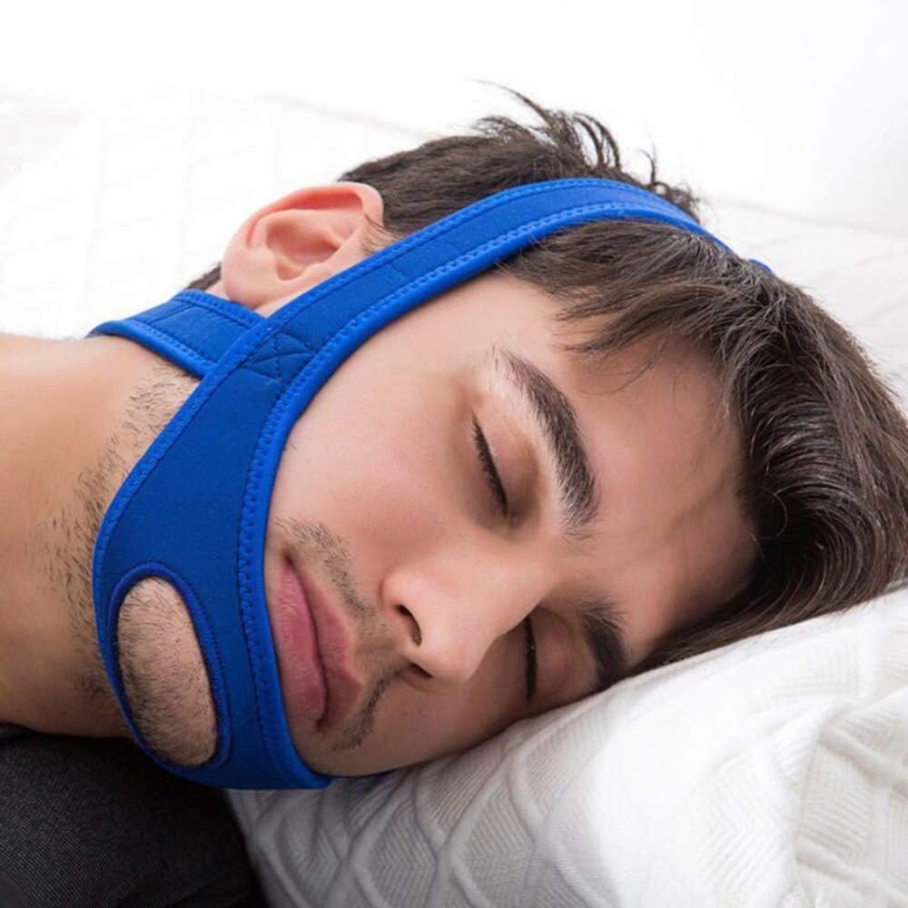 COOAK Anti Snoring Chin Strap for Cpap Users, Stop Snoring Devices and Snoring Solution, Effective Anti-snoring Chin Strap for Men Women New Design Adjustable Anti Snore Chin Strap Sleep Aids- Blue: Health & Personal Care