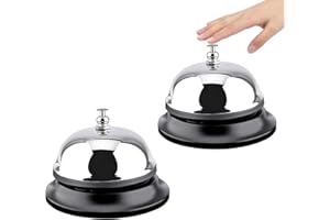 mitumomo 2 Pack Call Bell, Service Bell, Desk Ding Bells for Restaurant Hotel Room Kitchen Party School