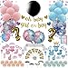 94-Piece Gender Reveal Party Supplies Kit By Sweet Serenity | Cute Gender Revealing Decorations Set For Baby Shower | Exciting Boy & Girl Balloons With Confetti, Photo Props, Banners, Stickers & More
