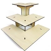 Torched 3-Tier Retail Table Display Corner Stand with Shelves for Products - Portable | 3 Step Corner Display Rack for Retail Table Top, Counter Top, Craft Shows, Farmers Market, Tradeshows