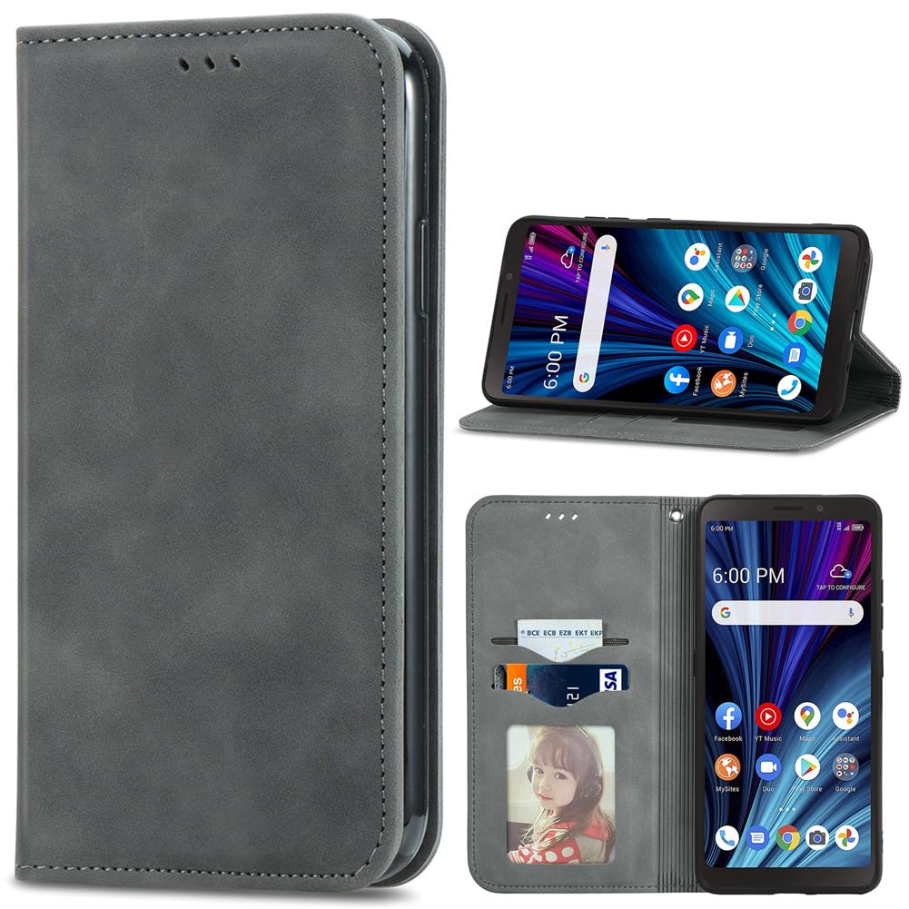 BaiFu Gentle Leather Case for Sony Xperia 10 VI, Magnetic Closure Wallet Case for Sony Xperia 10 VI Cover-06
