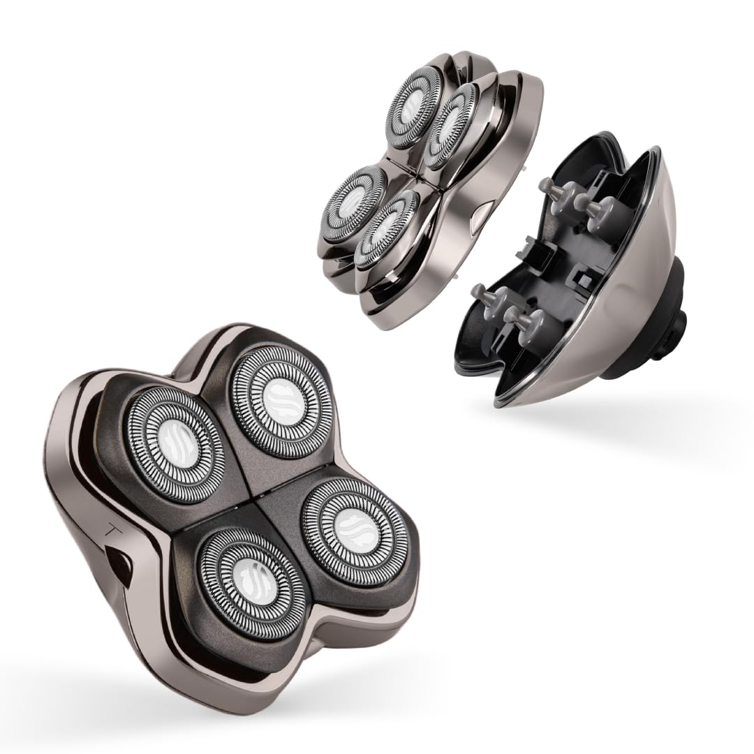 Skull Shaver Forte Pro 4 Head Replacement Blade - for Pitbull, Palm & Butterfly Kiss Shavers - Beard Grooming, Body Shaving & Bald Head Razor Blade