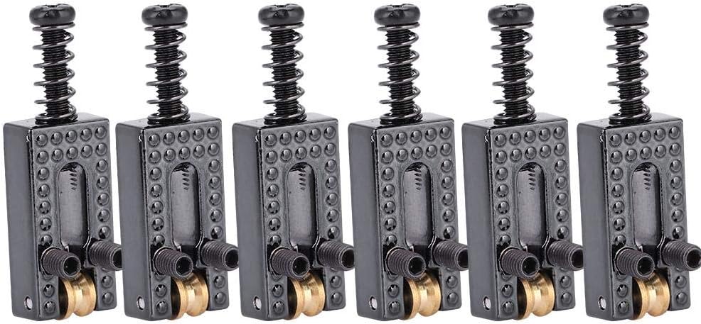 Dilwe Saddle for Electric Guitar 6 Roller Bridge Saddles for Strat Tele Electric Guitar 4 colors(Black - Image 5