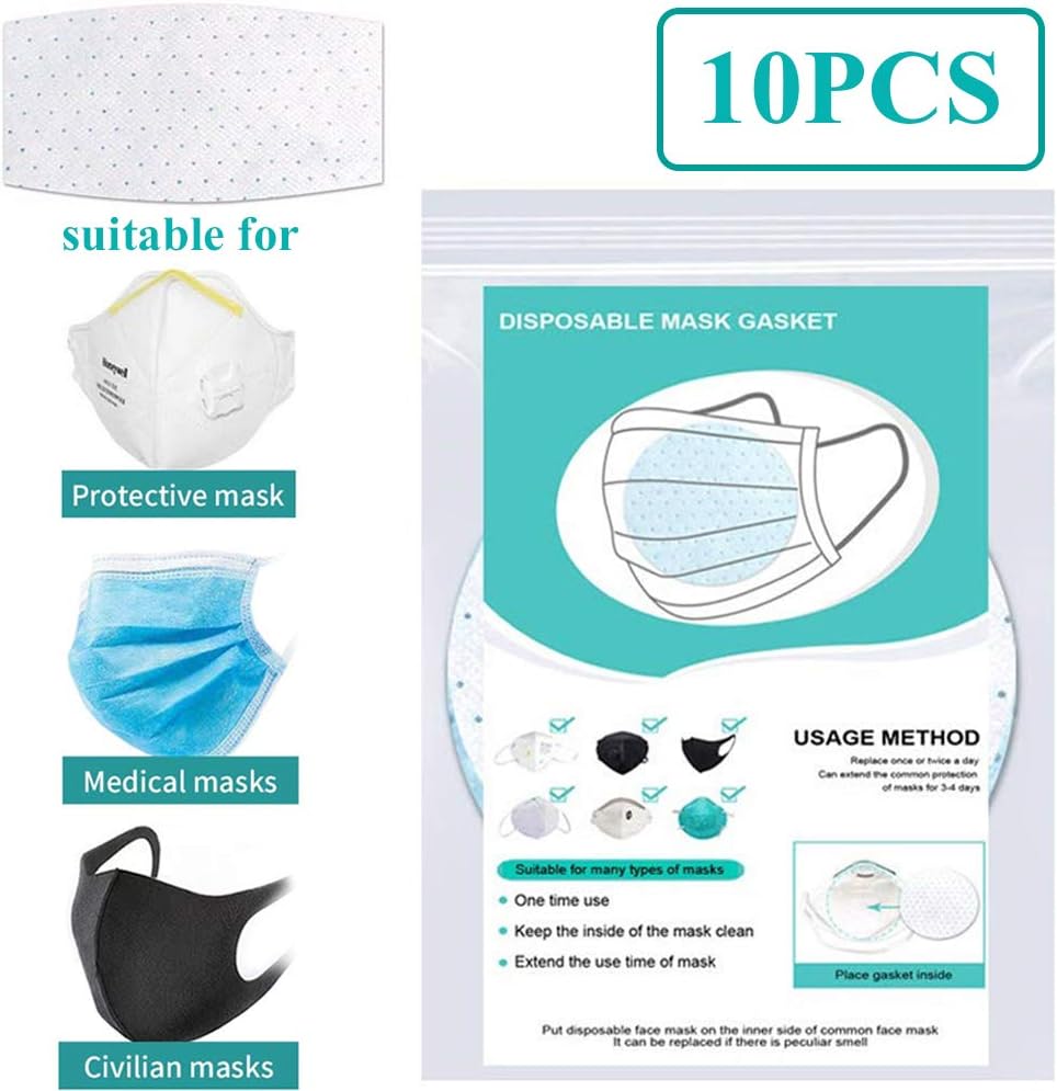 Disposable N95 Activated Carbon Filter Face Mask Pad Respirator Breathing Safety Masks Gasket Set (SET 1)