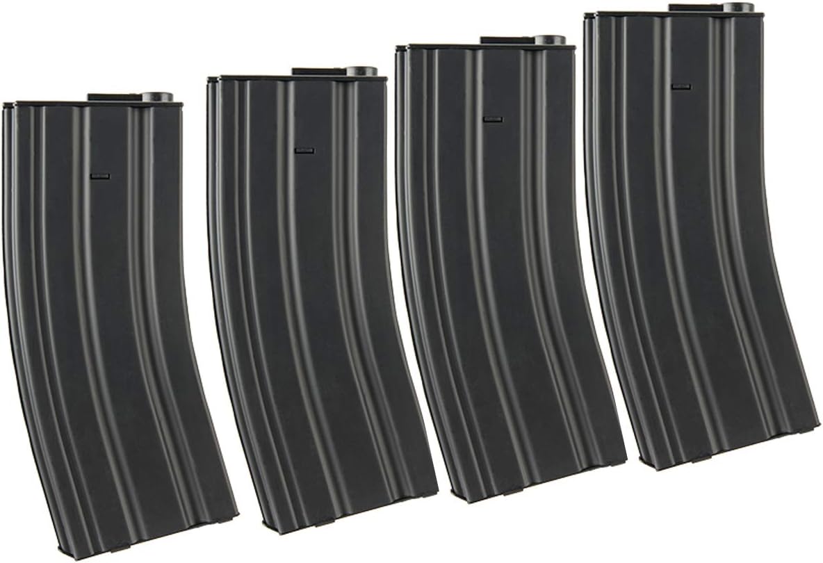 Lancer Tactical 120 Round Mid-Cap G2 Metal 6mm M4 / M16 AEG Airsoft Magazine Clip (4) : Sports & Outdoors