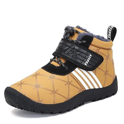 Boys Girls Winter Shoes Snow Boots Fur Lined Outdoor Shoes Slip On Ankle Boots