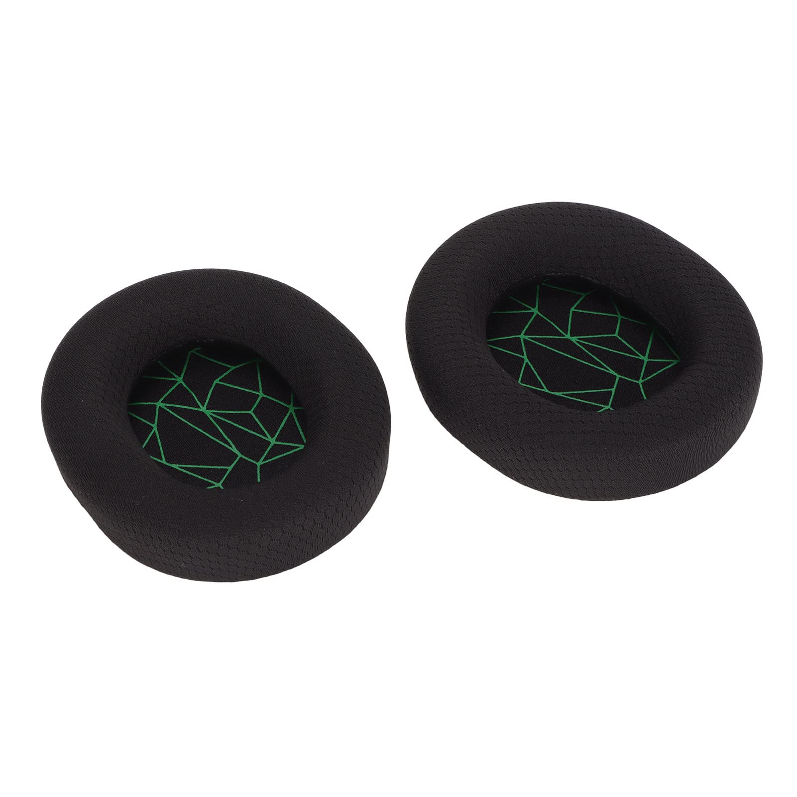 Earpads Cushions Replacement for Arctis 3/5/7, for Arctis 9, for Arctis 1, for Arctis pro Headset, Left and Right Earphone Earphone Headset Covers,Wireless Wired(Black ear pads with green silk screen)