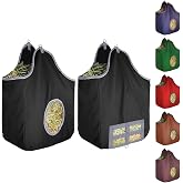 Derby Originals Large 24 OZ Canvas Horse Hay Bag 2 Sided Combo Design X Wide Gusset and 6 Month Warranty