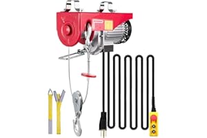Happybuy 1760 LBS Lift Electric Hoist,110V Remote Control Winch Overhead Crane Electric Wire Hoist for Factories, Warehouses, Construction, Building, Goods Lifting